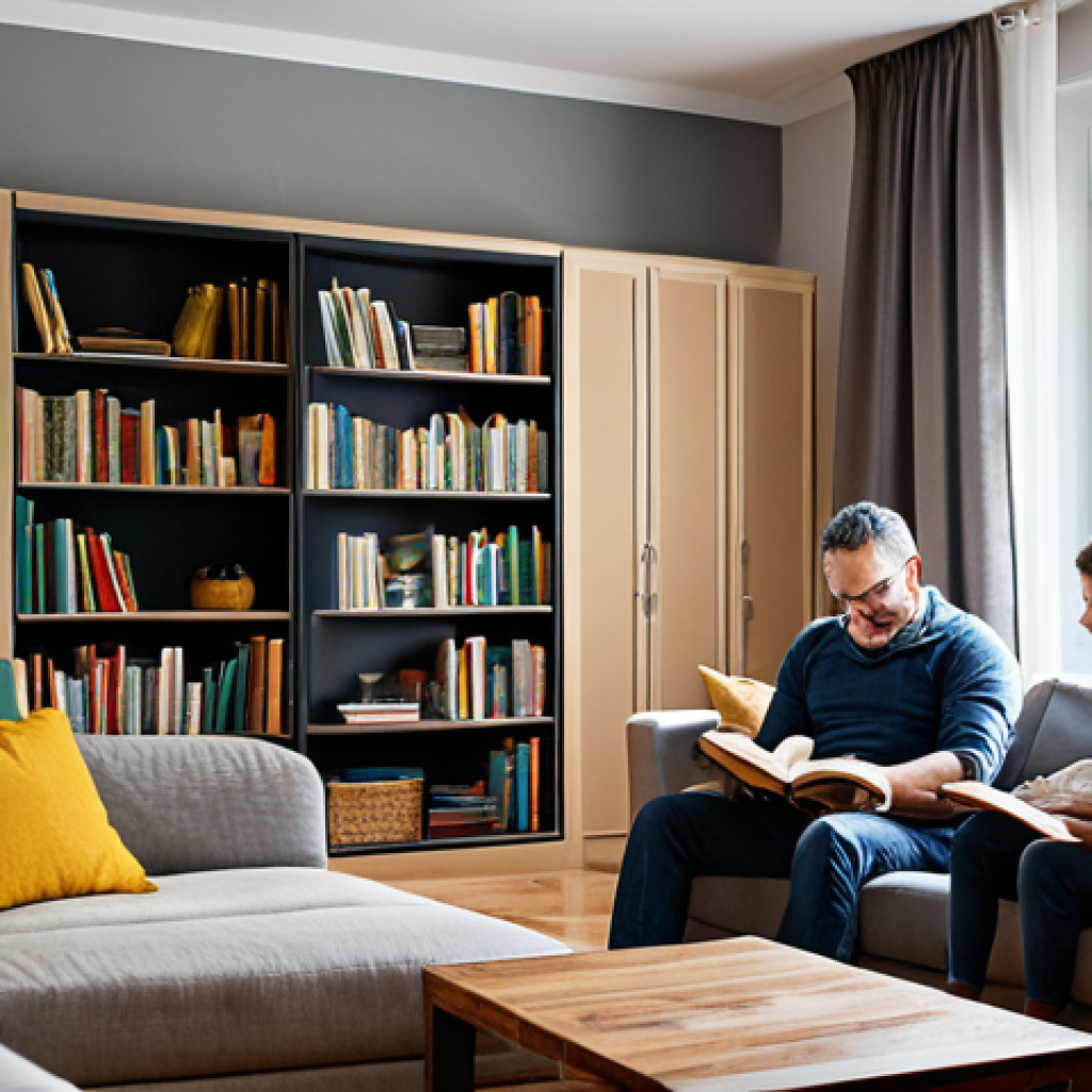 **
"A cozy living room in a Spanish home, bathed in natural light, fully clothed family is reading books together, LED lamps are softly illuminating a corner. Curtains are drawn to insulate the room. Efficient appliances are visible in the background. 'Save energy' message subtly placed. Safe for work, appropriate content, fully clothed, professional, modest, family-friendly, perfect anatomy, correct proportions, natural pose, well-formed hands, proper finger count, natural body proportions, professional photography, high quality."
**