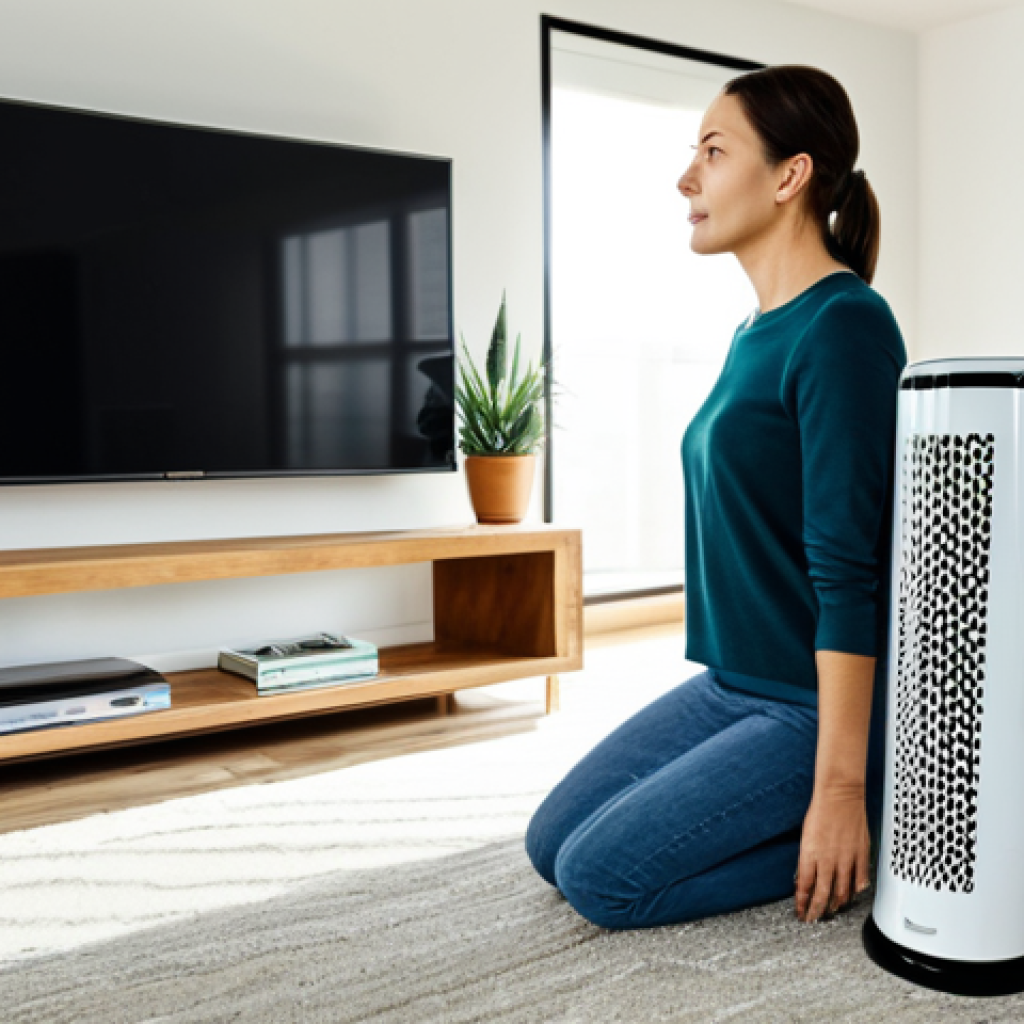 Professional Air Purifier Advertisement**
"A fully clothed woman experiencing relief from allergies in her modern living room, air purifier subtly visible in the background, safe for work, appropriate content, professional, modest, perfect anatomy, natural proportions, high quality, well-lit, photo-realistic."
**