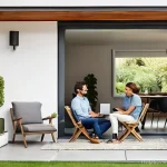 Home 6 가정용 CCTV 설치비 - **Prompt 1: Essential Home Security Kit**
"A cozy, well-maintained suburban house in Spain durin...