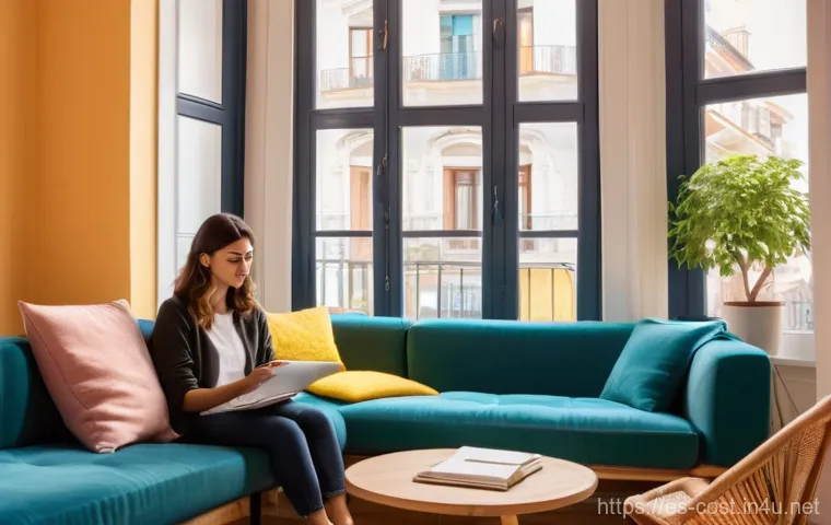 하숙비 평균 - **Prompt:** A young, casually dressed adult (20s, gender-neutral) sits at a wooden table in a bright...